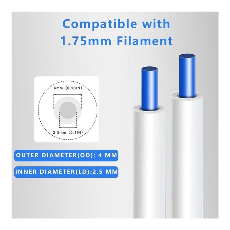 Blue Cutter PTFE Tube 3D Printer Connector 4mm 2.5mm for Bamboo Lab P1S P1P X1C X1 X1E - Image 4